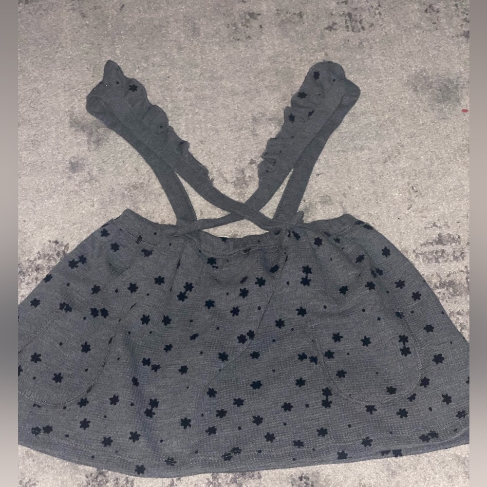 Toddler Girls gray suspended skirt